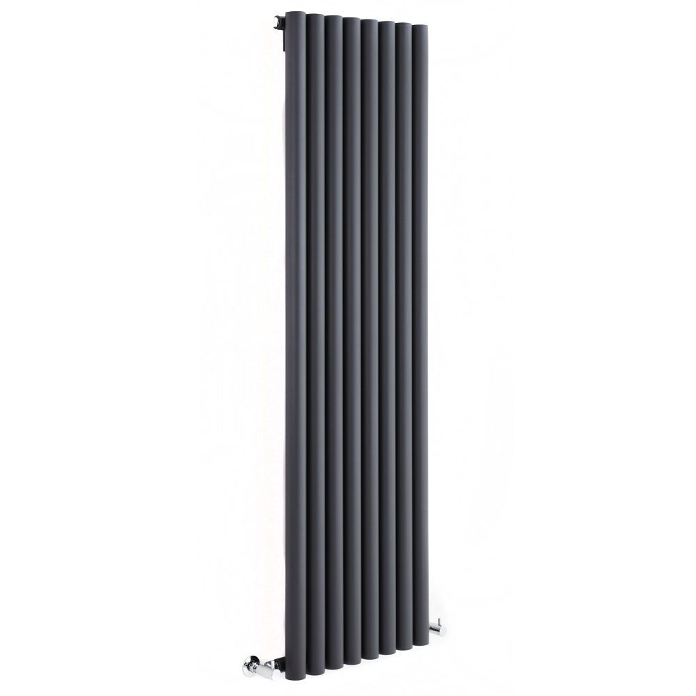 Savy - Anthracite Vertical Single-Panel Designer Radiator - 63" x 18.5"