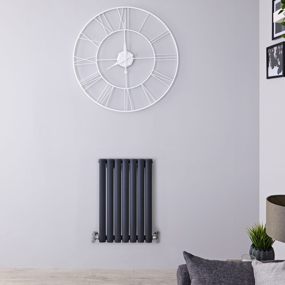 Revive - Anthracite Horizontal Single-Panel Designer Radiator - 25" x 16.25"