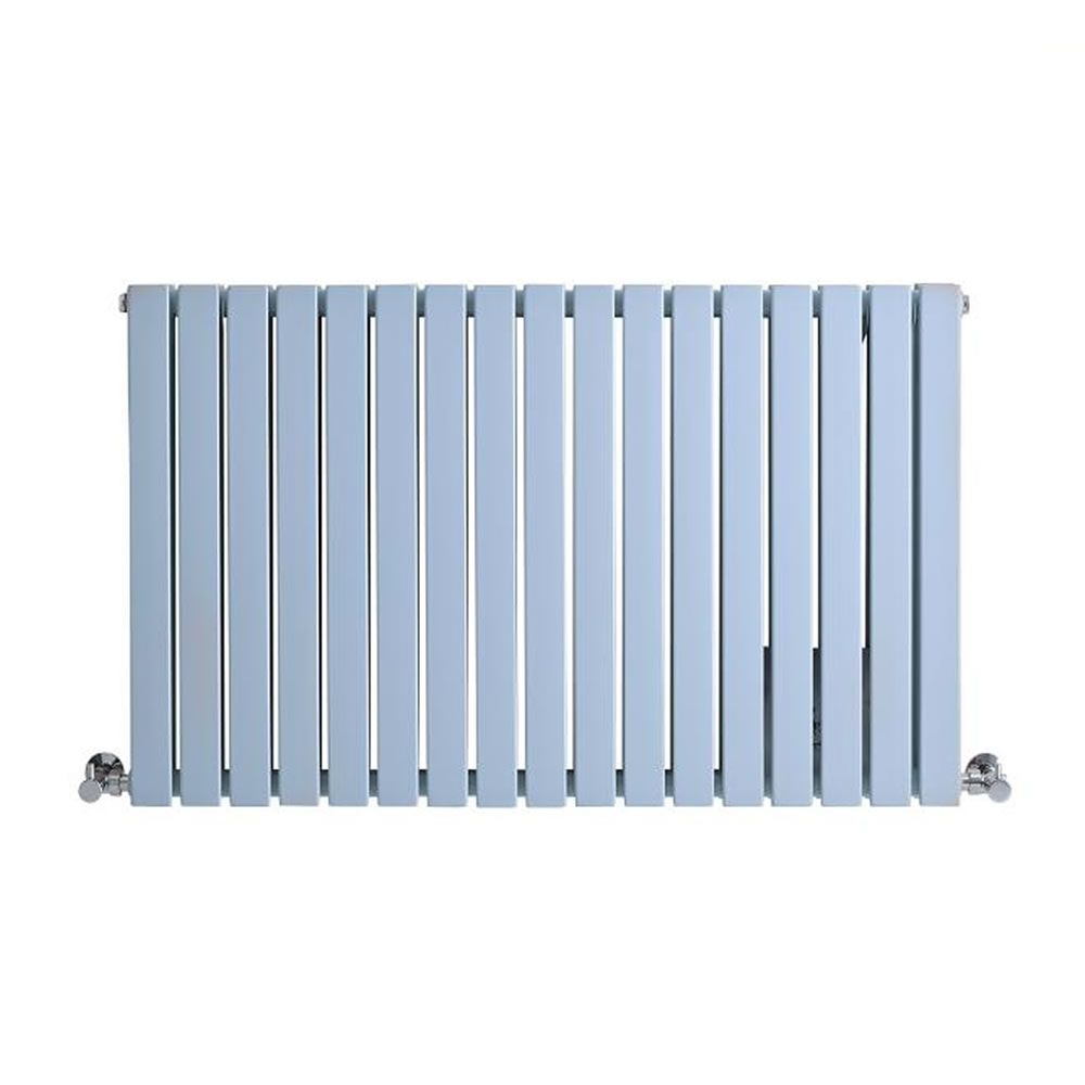 Blue Dual Radiator Sloane - Baby Blue Double Flat Panel Horizontal Designer Radiator - 25 ...