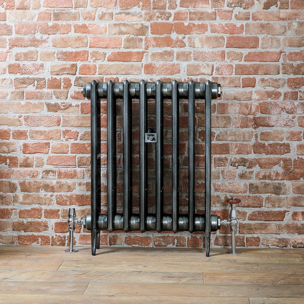 Victoria - Classic Cast Iron Radiator - 25.98" Tall - Pewter - Multiple Sizes Available