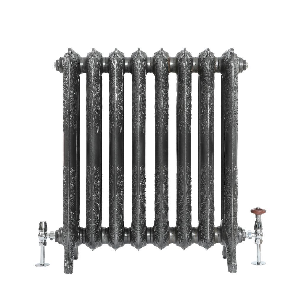 Pewter Radiator Column Charlotte - Ornate Cast Iron Radiator - 30.24