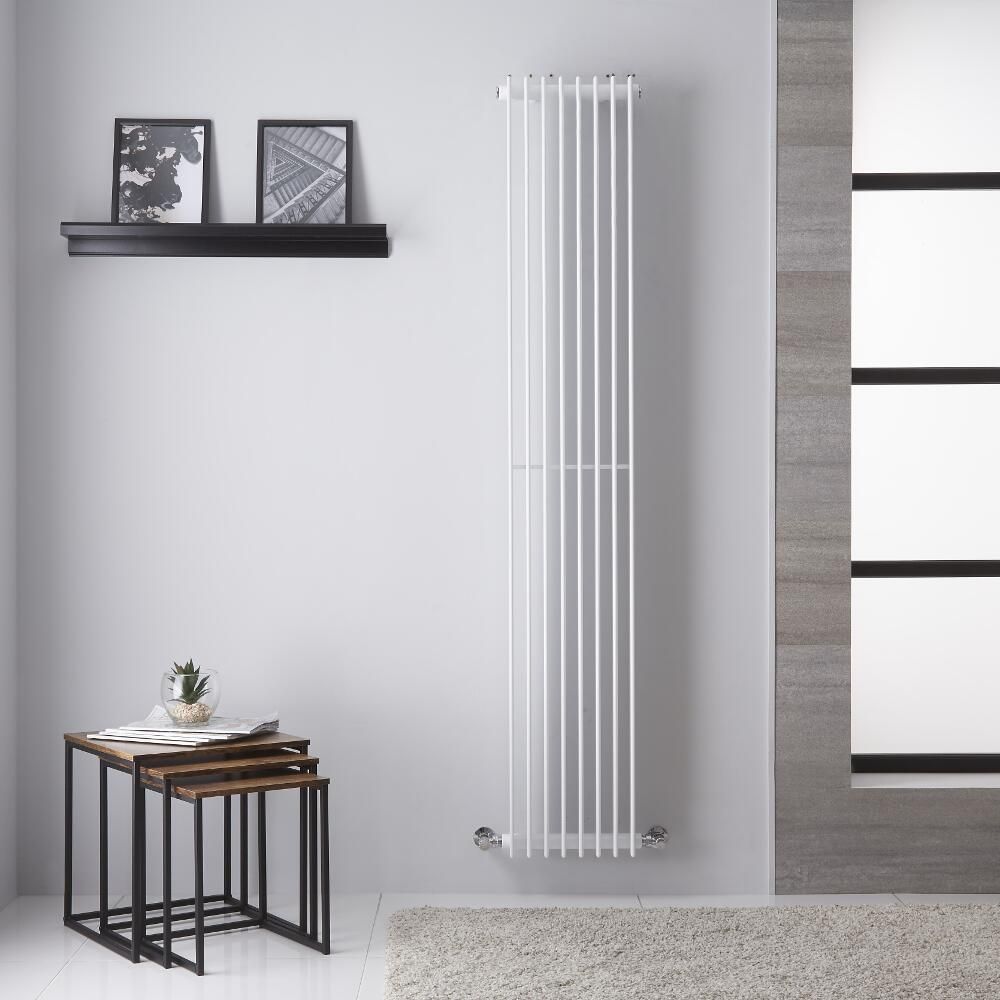Roma - White Vertical Designer Radiator - 70.75" x 12.75"