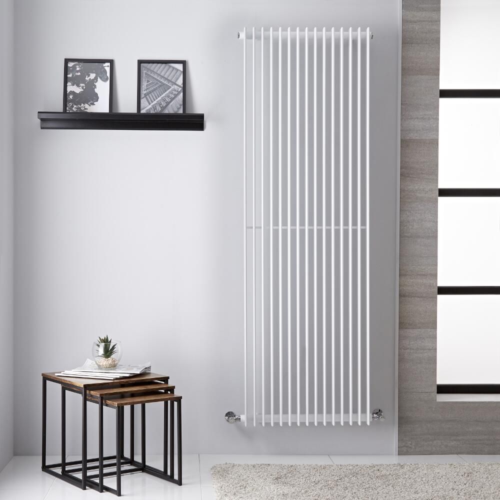 Roma - White Vertical Designer Radiator - 70.75" x 23.75"
