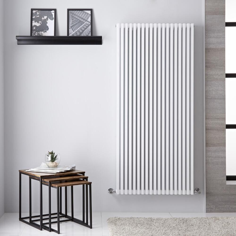 Neive - White Vertical Designer Radiator - 59.25" x 26.75"