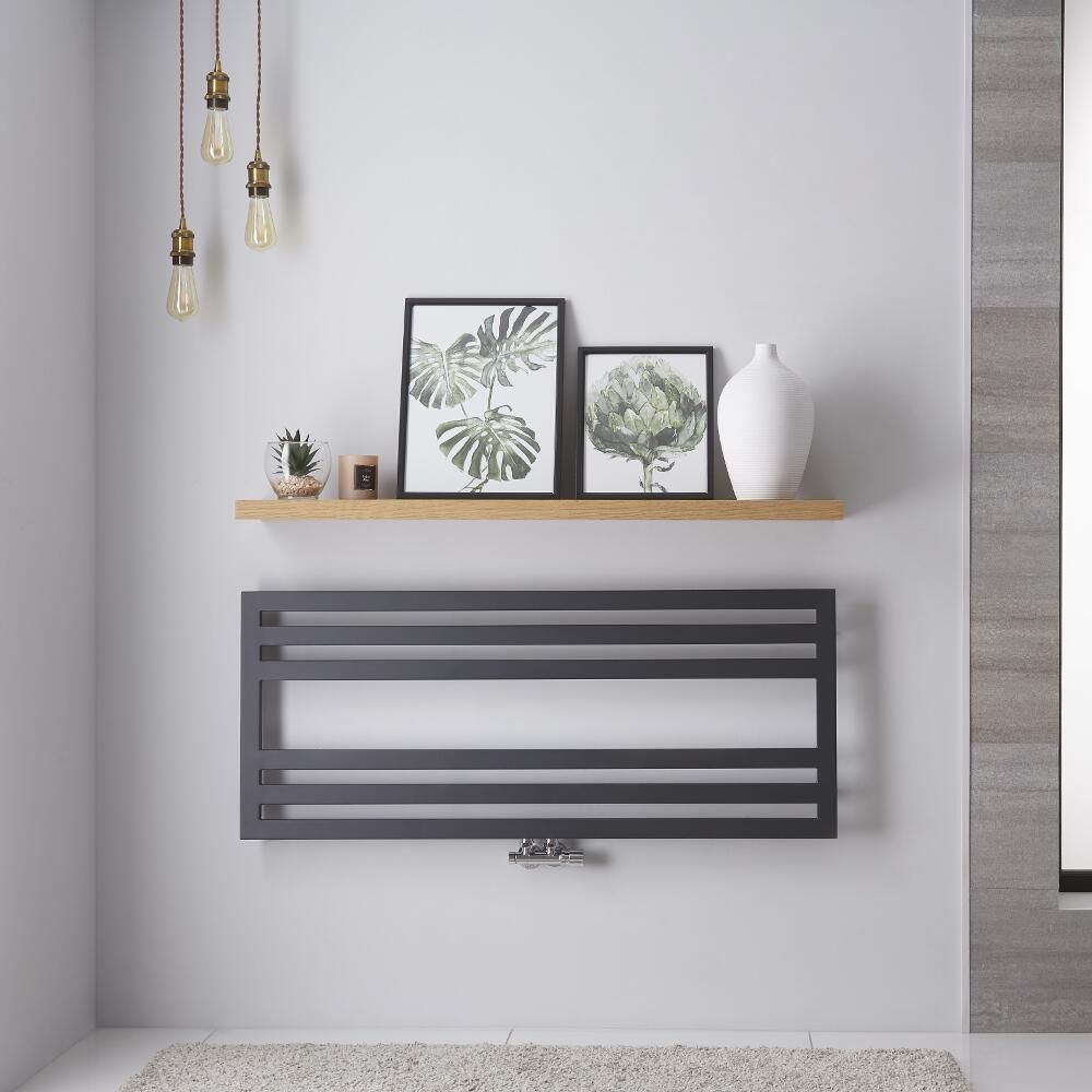 Ponza - Anthracite Hydronic Designer Towel Warmer - 19.75" x 47.25"