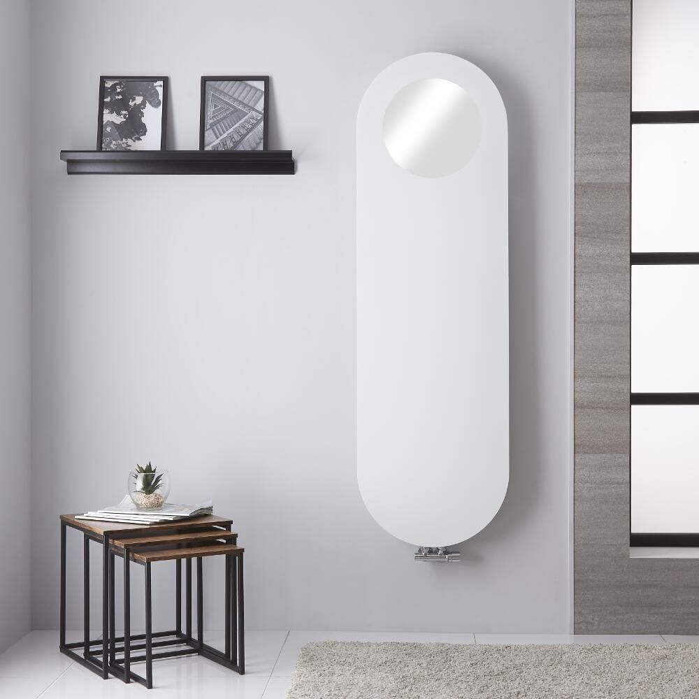 Atrani - Mineral White Vertical Designer Radiator - 62.75" x 19.25"