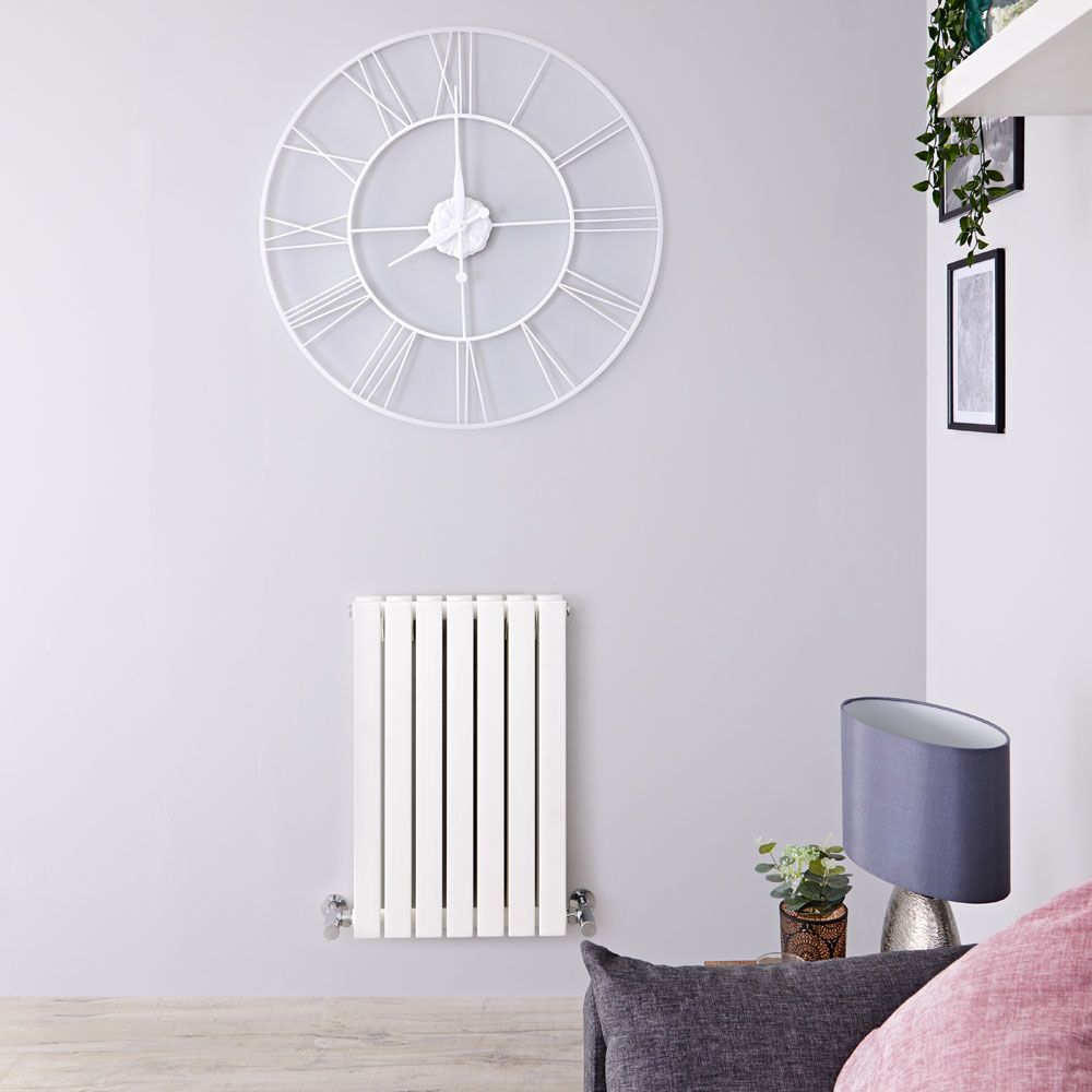 Sloane - White Horizontal Double Flat-Panel Designer Radiator - 25" x 16.5"