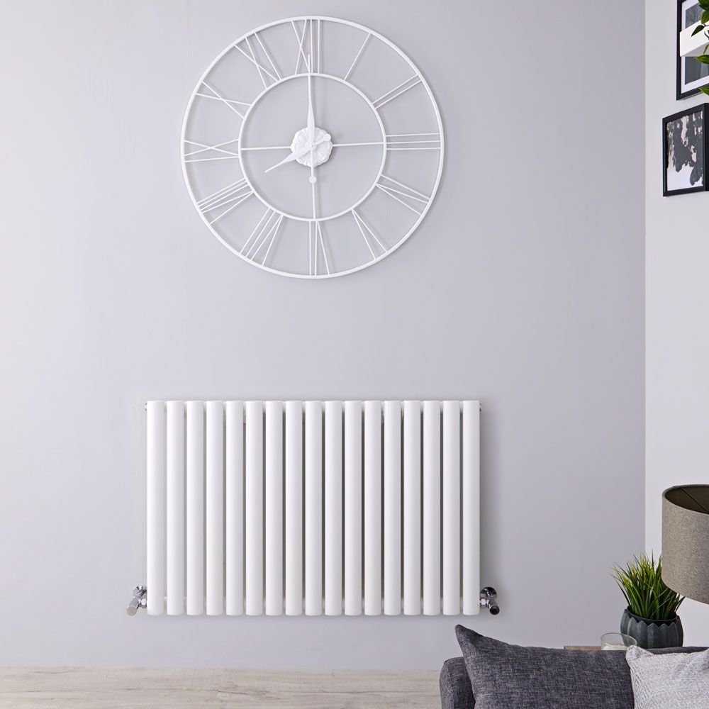 Revive - White Horizontal Single-Panel Designer Radiator - 25" x 39.25"