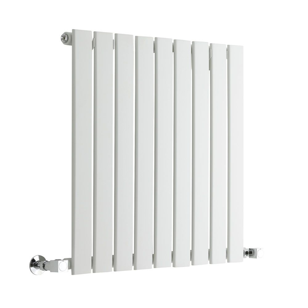 Delta - White Horizontal Single Slim-Panel Designer Radiator - 25