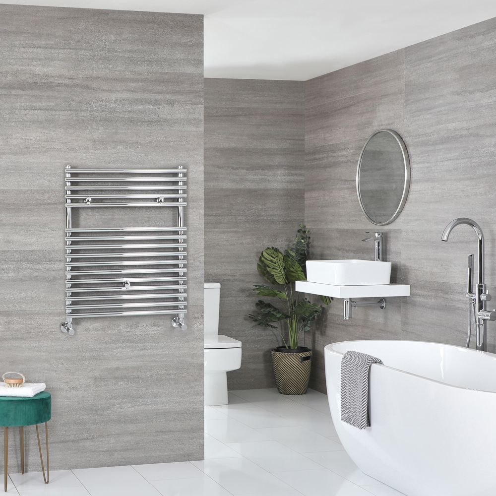 Arno - Chrome Hydronic Bar On Bar Towel Warmer - 28 3/4” x 23 5/8”