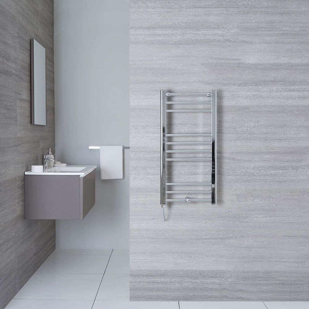 Eco Electric - Chrome Plug-In Heated Towel Warmer - 31.5" x 15.75"