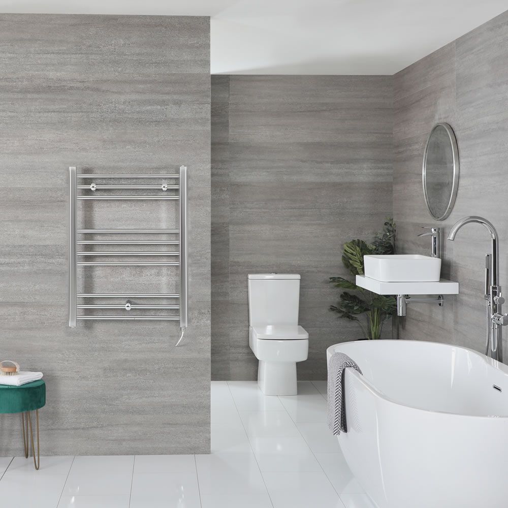 Kent Electric - Chrome Flat Plug-In Towel Warmer - 31” x 20”