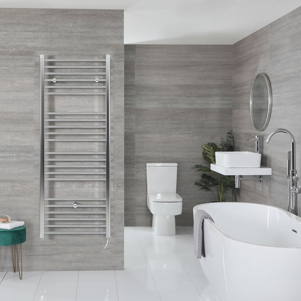 Kent Electric - Chrome Flat Plug-In Towel Warmer - 63” x 20”