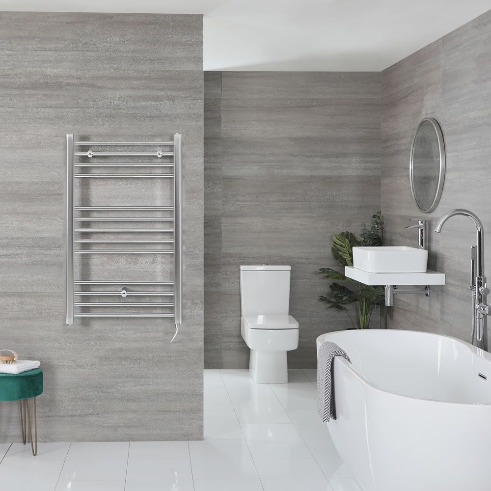 Kent Electric - Chrome Flat Plug-In Towel Warmer - 39” x 24”