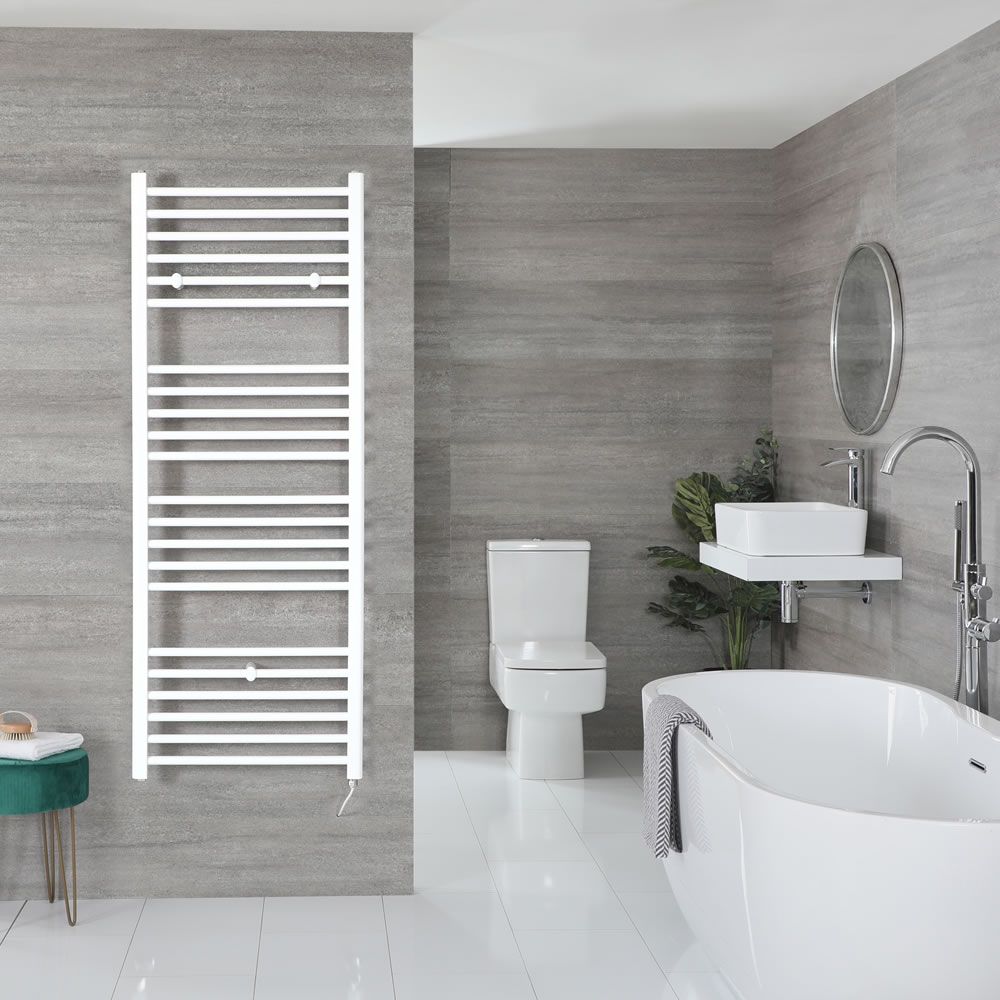 Ive Electric - White Flat Plug-In Towel Warmer - 63” x 24”