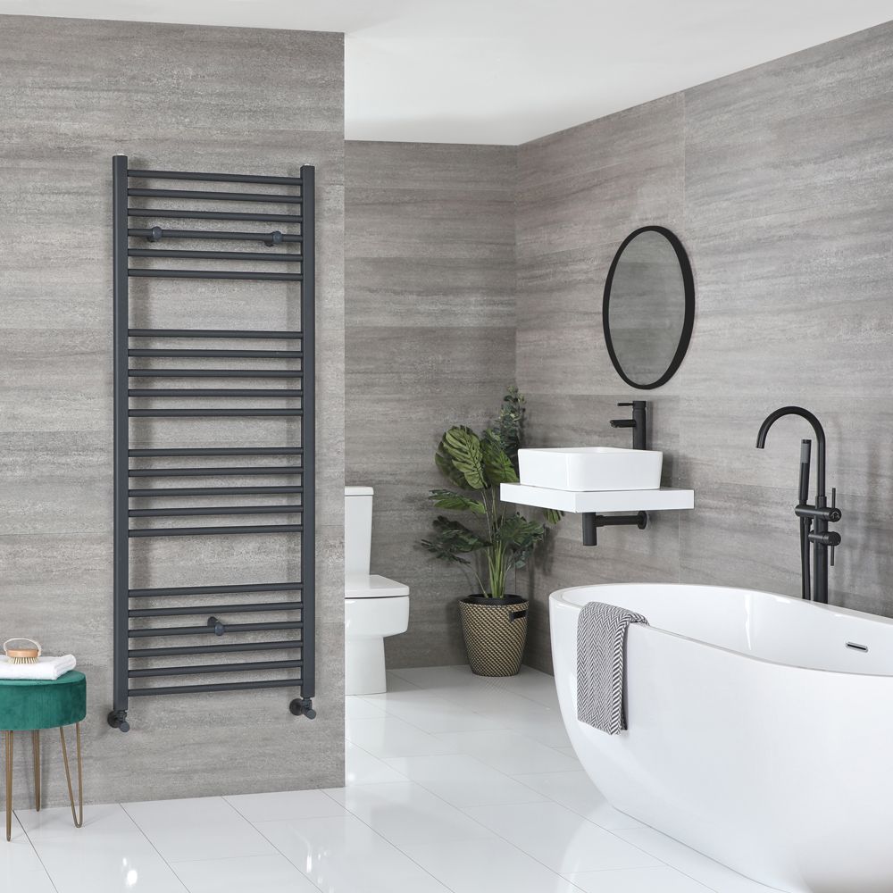 Artle - Anthracite Hydronic Flat Towel Warmer - 70 7/8” x 23 5/8”