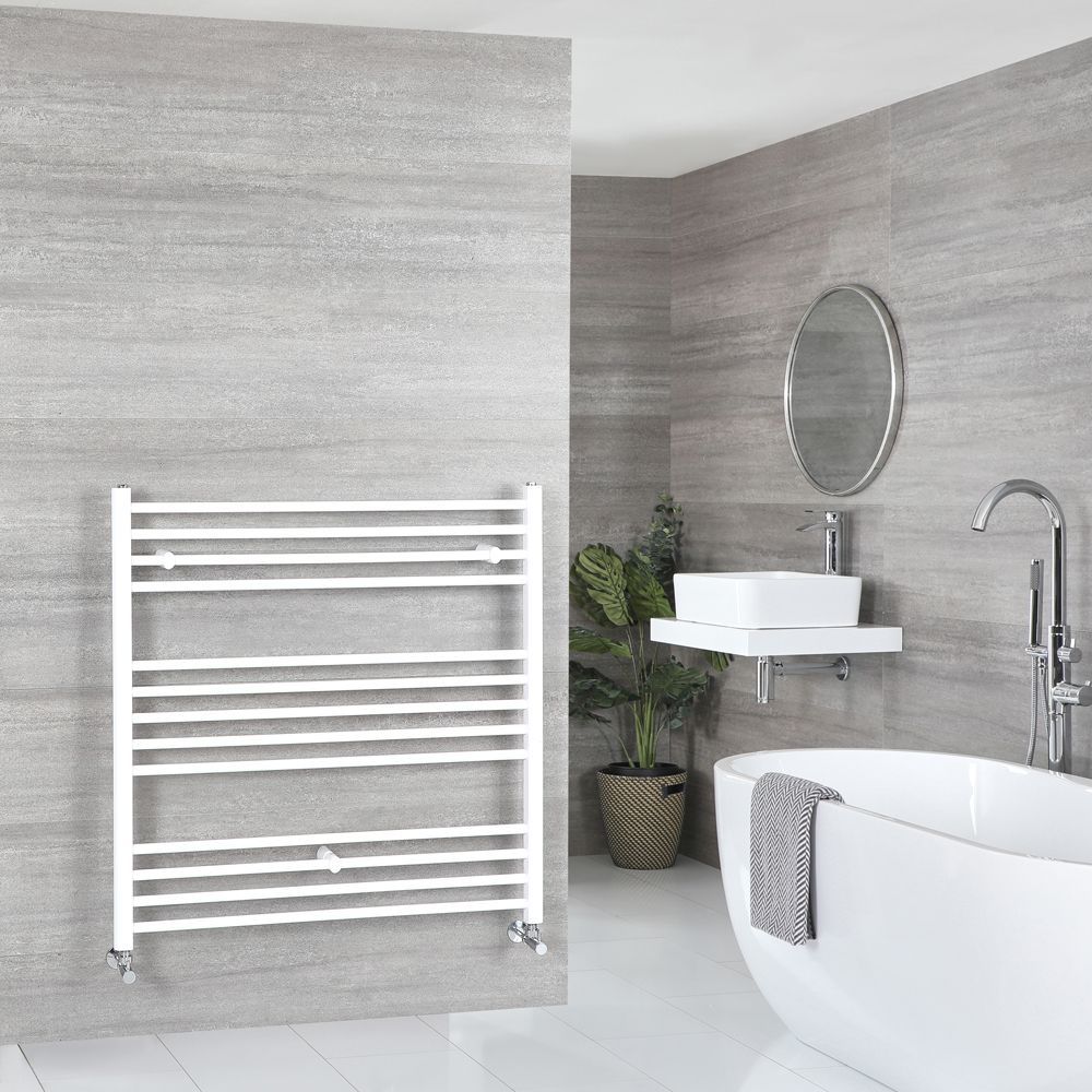 Ive - White Hydronic Flat Towel Warmer - 39 3/8” x 39 3/8”
