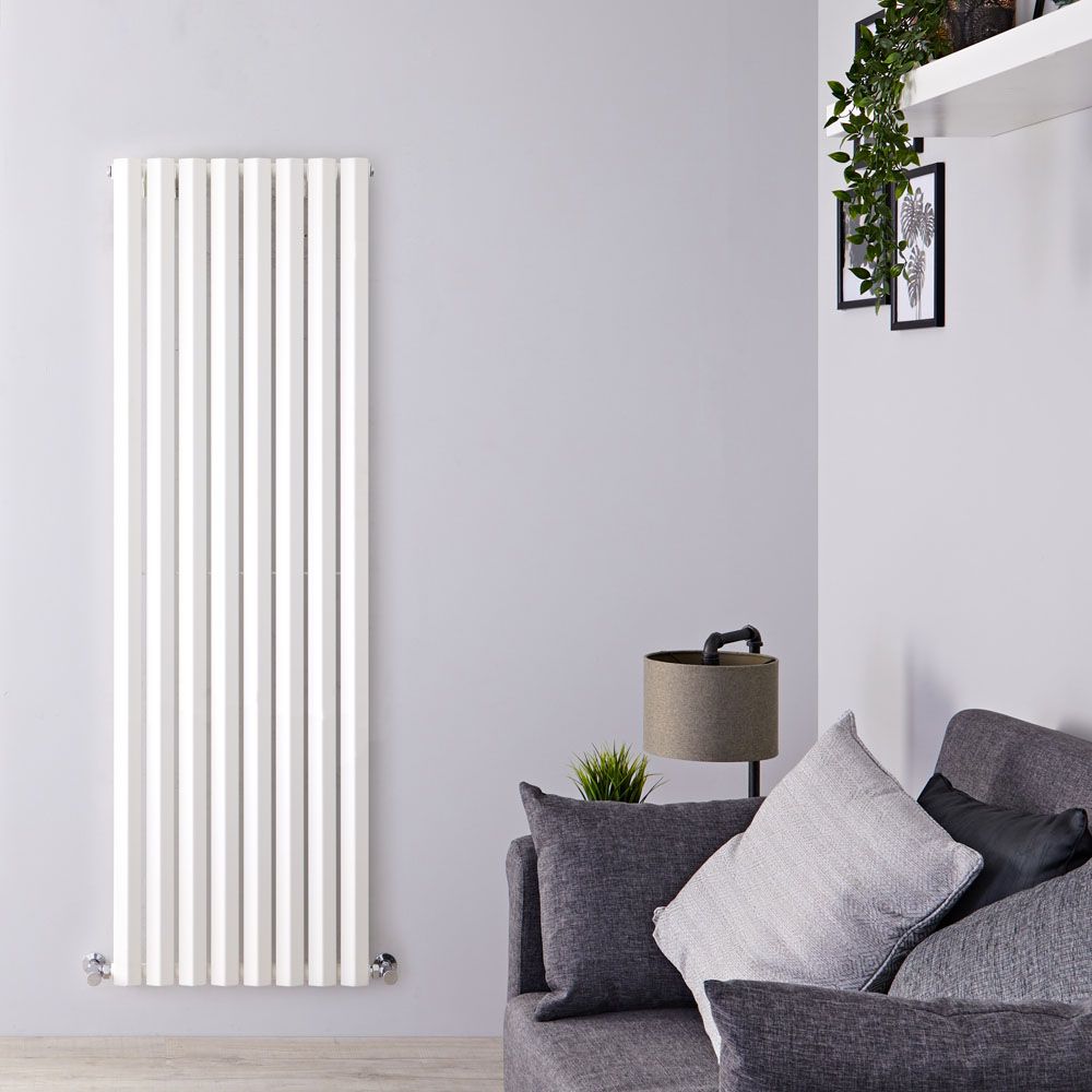 Edifice - White Vertical Single-Panel Designer Radiator - 70" x 22"