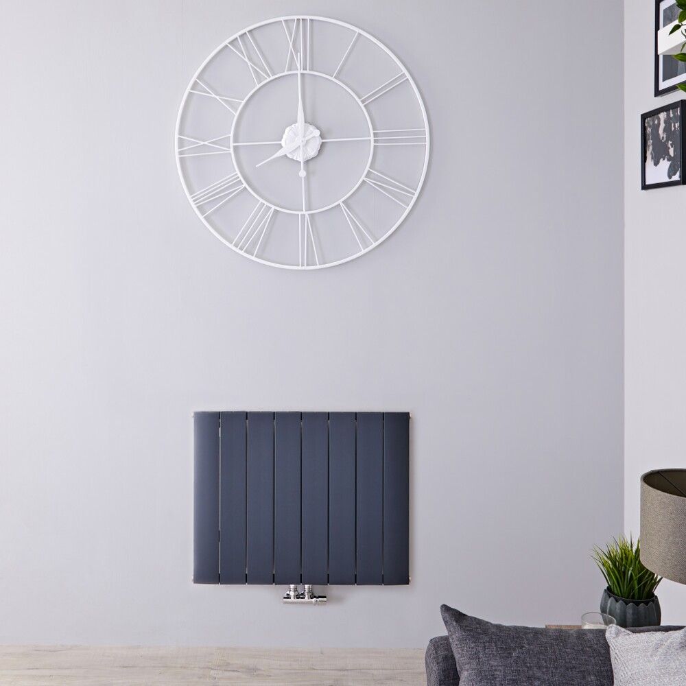 Aurora - Anthracite Aluminum Horizontal Designer Radiator - 23.5" x 29.75"