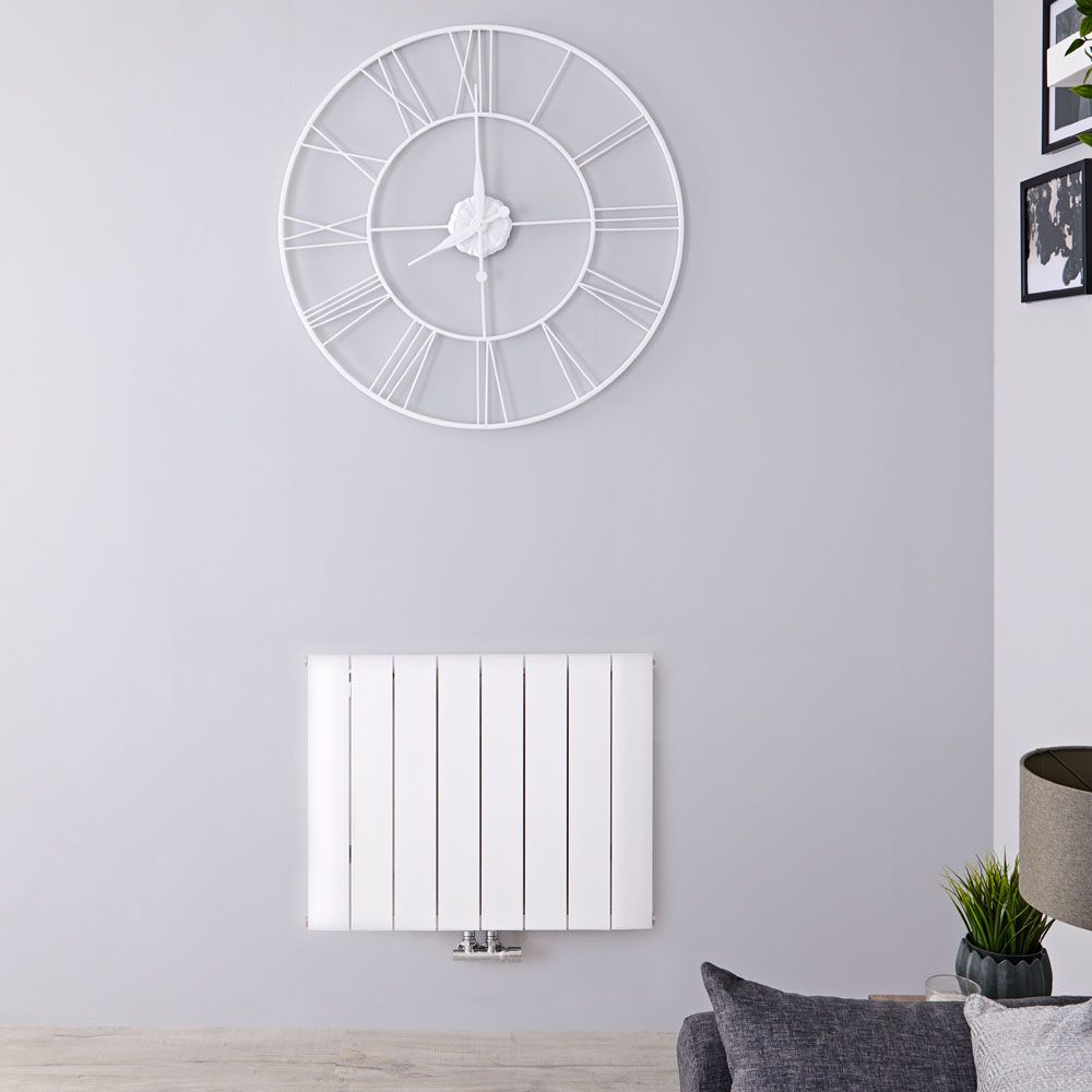 Aurora - White Aluminum Horizontal Designer Radiator - 23.5" x 29.75"