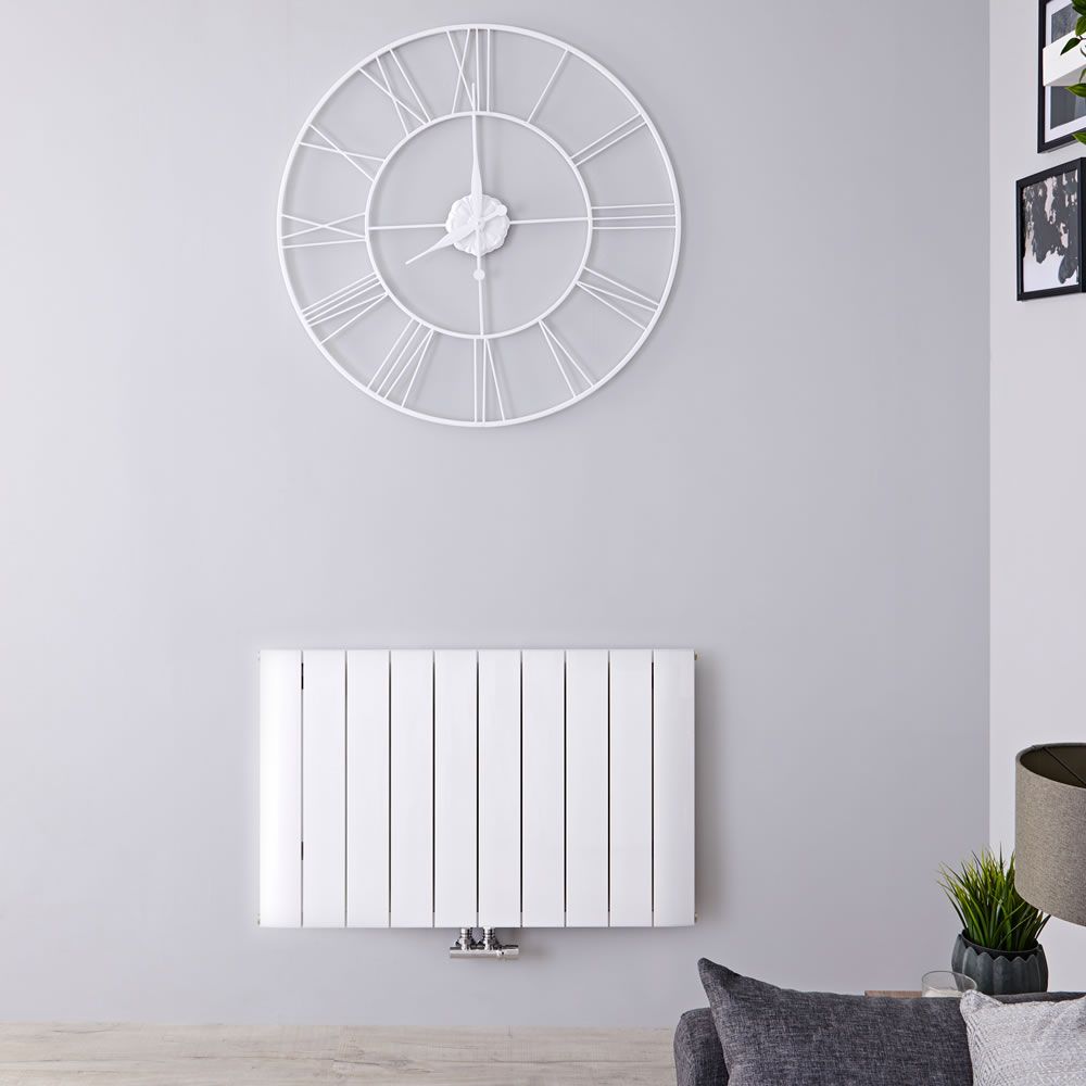 Aurora - White Aluminum Horizontal Designer Radiator - 23.5" x 37.25"