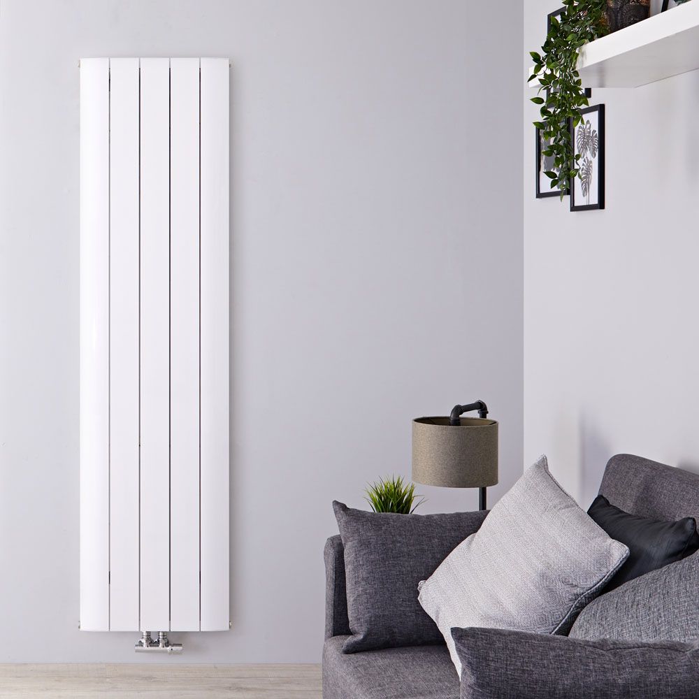Aurora - White Aluminum Vertical Designer Radiator - 63" x 18.5"