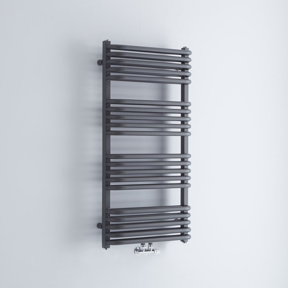 Arch - Anthracite Hydronic Heated Towel Warmer - 39.25" x 19.75"