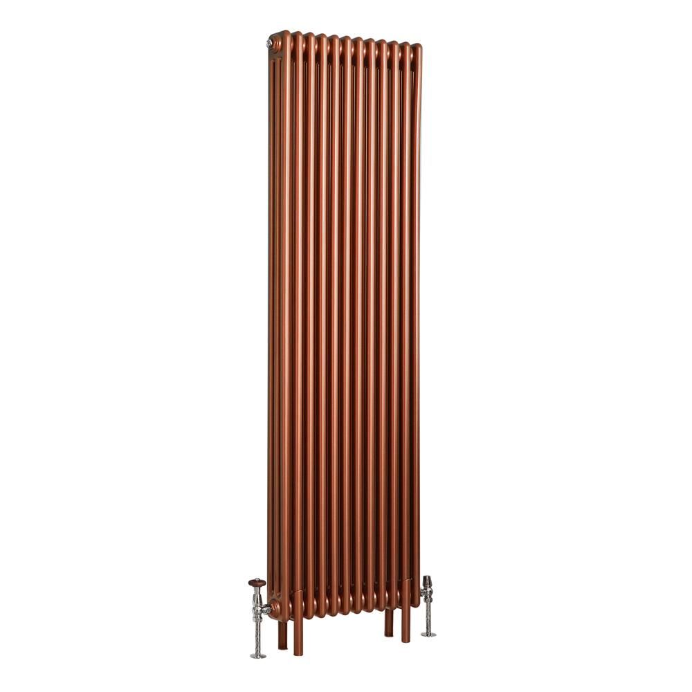 Regent - Metallic Copper Vertical 3-Column Traditional Cast-Iron Style ...