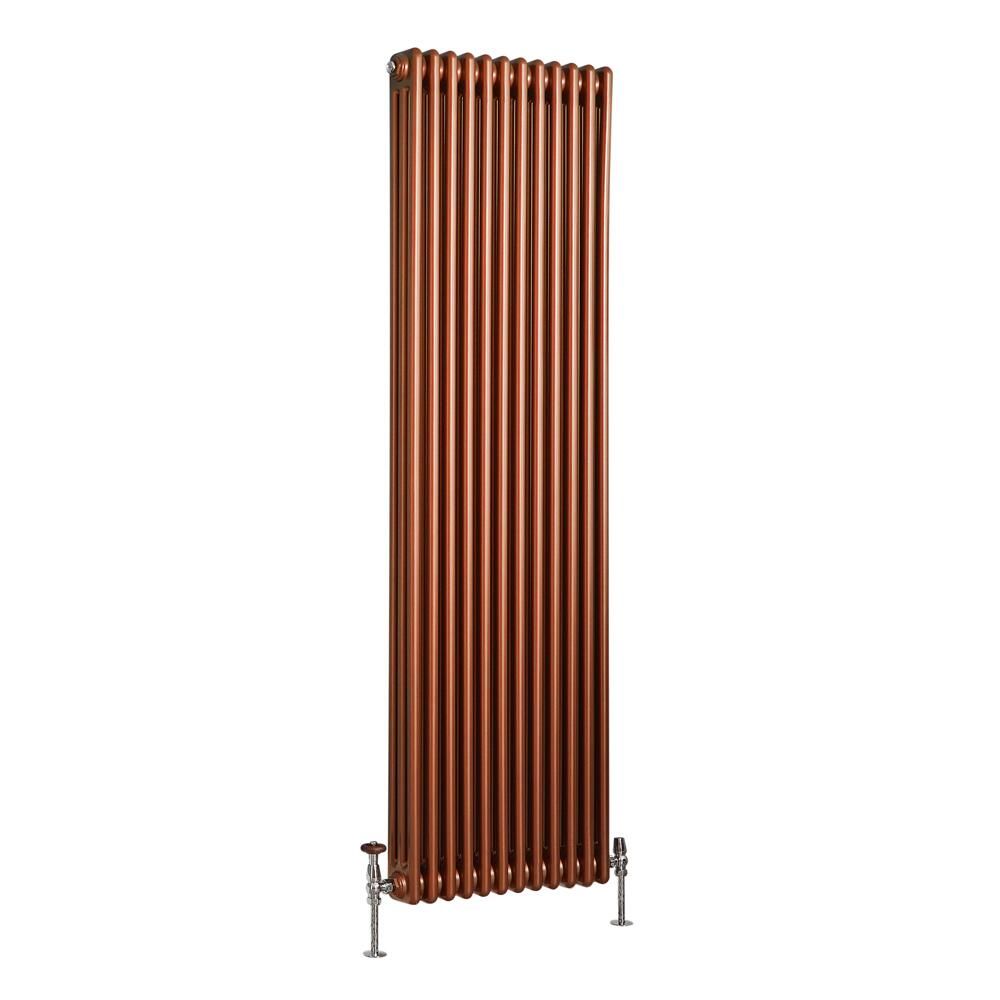 Regent - Metallic Copper Vertical 3-Column Traditional Cast-Iron Style ...