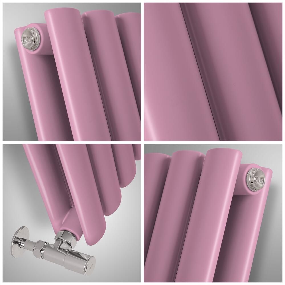 Pink Electric Radiator Revive - Pink Horizontal Double-Panel Designer Radiator - All Sizes