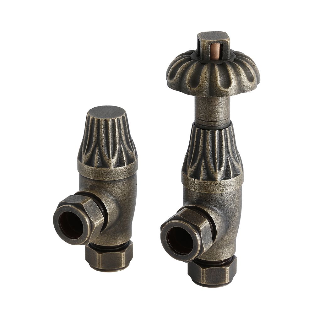 Antique BrassThermostatic Radiator Valve Pack