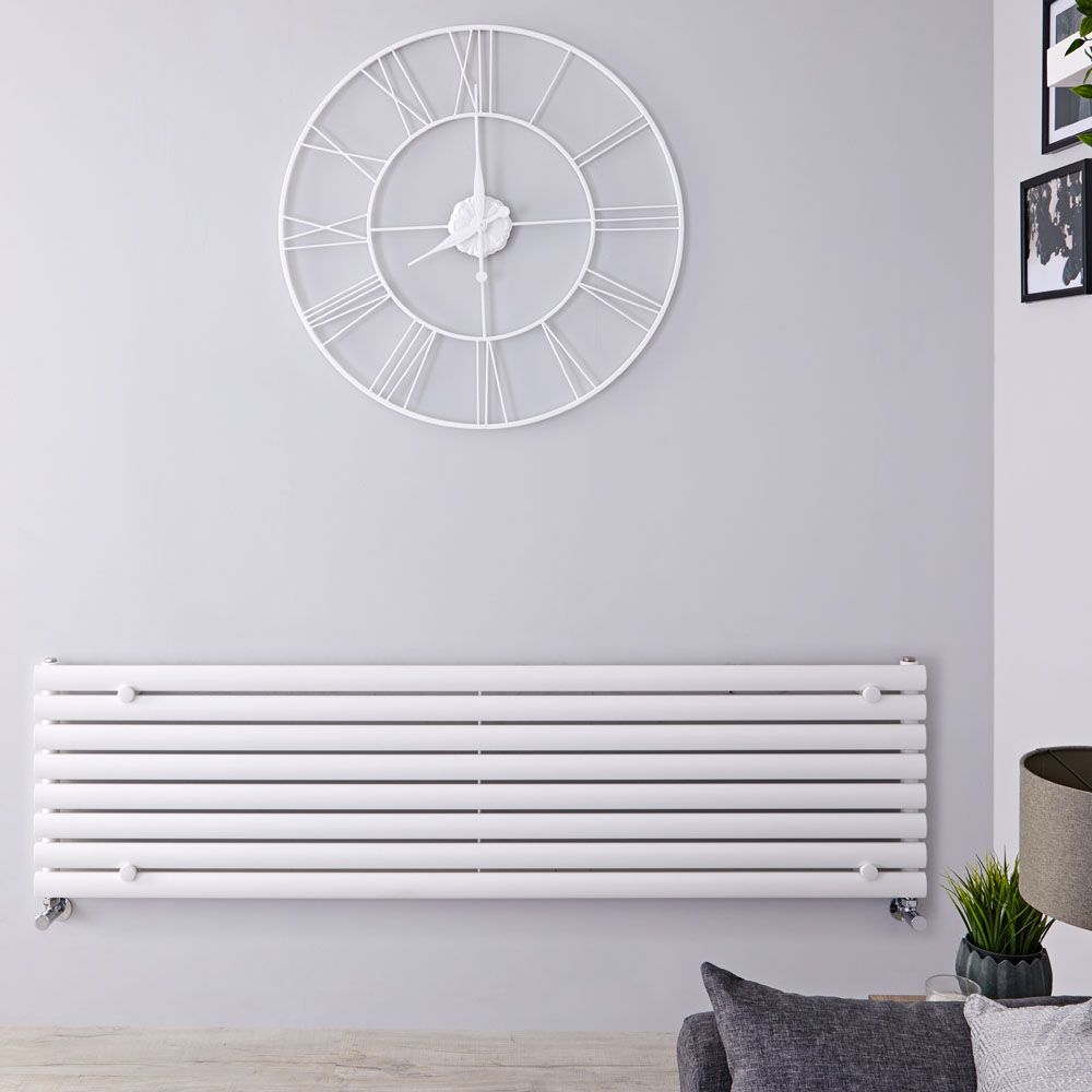 Revive - White Horizontal Single-Panel Designer Radiator - 18.5" x 70"