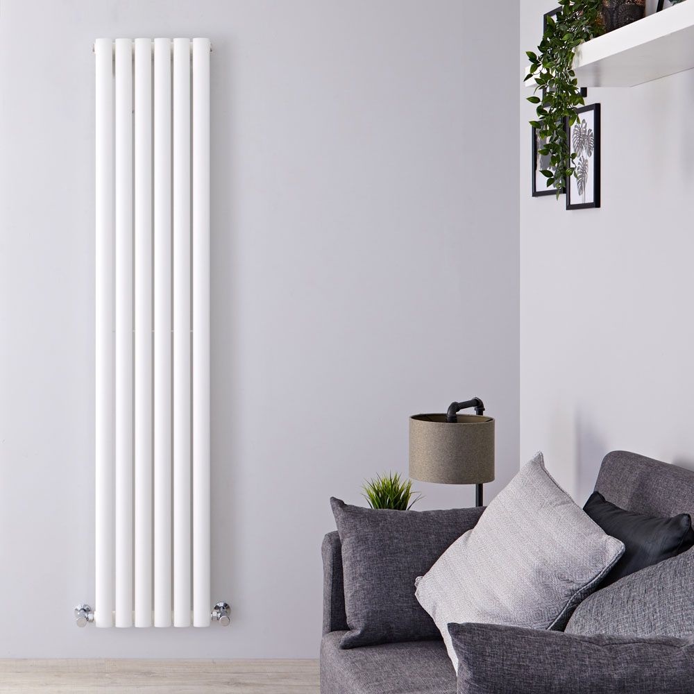 Revive - White Vertical Single-Panel Designer Radiator - 70" x 14"