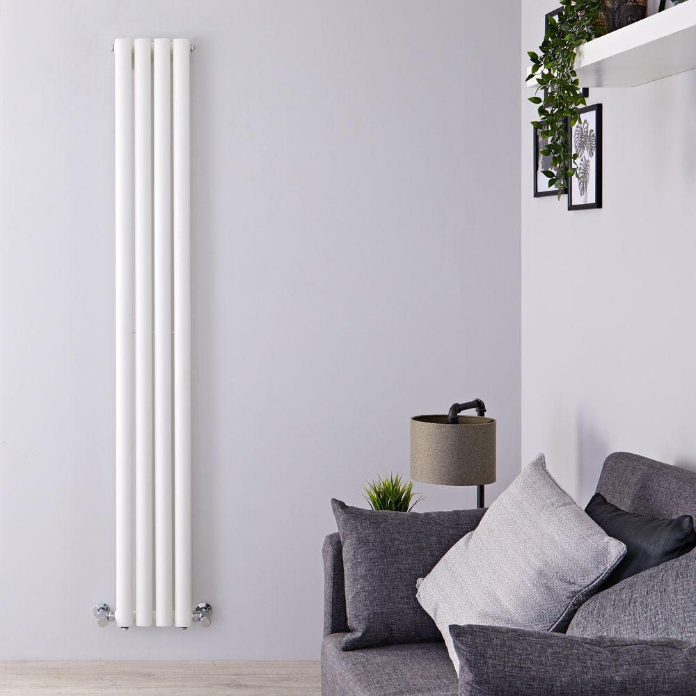 Revive - White Vertical Single-Panel Designer Radiator - 70" x 9.25"