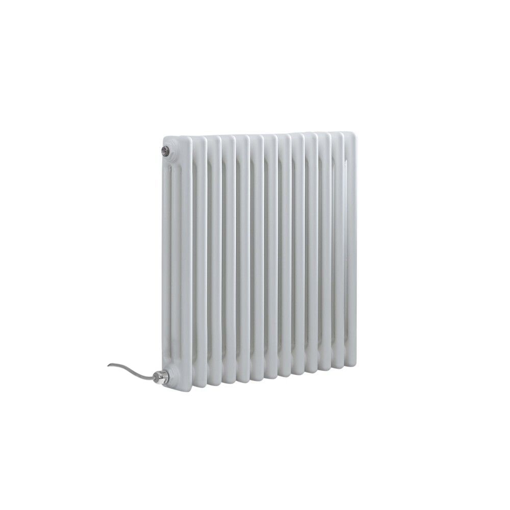 Plug In Radiator Regent Electric - White Horizontal 3-Column Traditional Cast-Iron Style ...