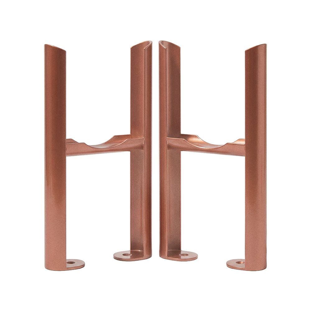Regent - Metallic Copper Floor Mounting Feet Kit for 3 Column Traditional Radiator