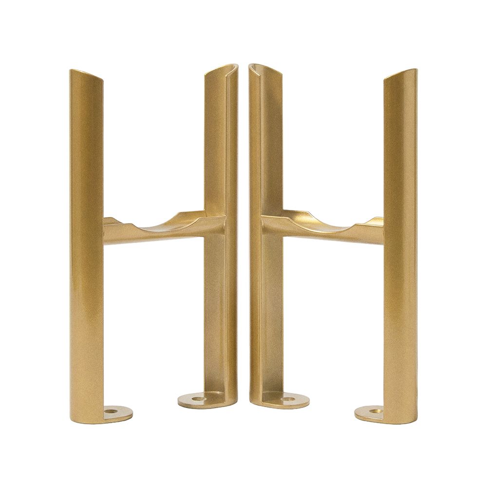 Regent - Metallic Gold Floor Mounting Feet Kit for 3 Column Traditional Radiator