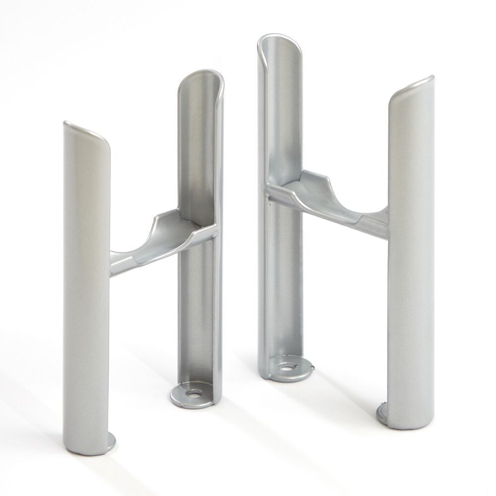 Regent - Metallic Silver Floor Mounting Feet Kit for 3 Column Traditional Radiator