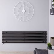 Revive - Black Horizontal Single-Panel Designer Radiator - 18.5" x 63"