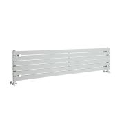 Sloane - Silver Horizontal Single Flat-Panel Designer Radiator - 14" x 63"