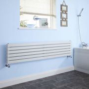 Sloane - White Horizontal Double Flat-Panel Designer Radiator - 14" x 63"
