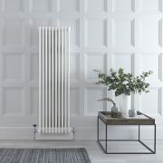 Regent - White Vertical 3-Column Traditional Cast-Iron Style Radiator - 59" x 18.5"