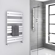 Lustro - Hydronic Chrome Heated Towel Warmer - 39.25" x 23.5"