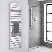 Lustro - Hydronic Chrome Heated Towel Warmer - 59.5" x 17.75"