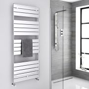 Lustro - Hydronic Chrome Heated Towel Warmer - 59.5" x 23.5"