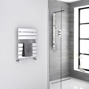 Lustro - Hydronic Chrome Heated Towel Warmer - 24.5" x 18"