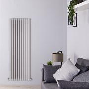 Revive - Light Gray Vertical Double-Panel Designer Radiator - 70" x 23.25"