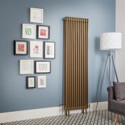 Regent - Metallic Bronze Vertical 3-Column Traditional Cast-Iron Style Radiator - All Sizes