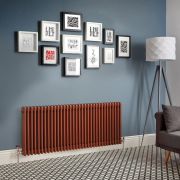 Regent - Metallic Copper Horizontal 3-Column Traditional Cast-Iron Style Radiator - All Sizes