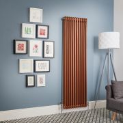 Regent - Metallic Copper Vertical 3-Column Traditional Cast-Iron Style Radiator - All Sizes